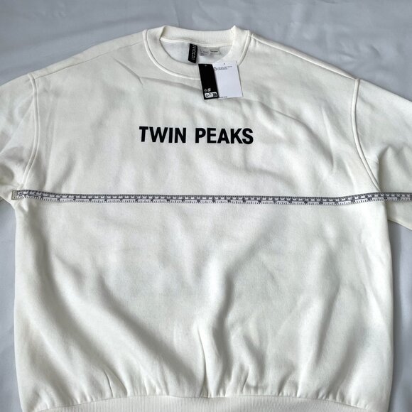 H&M NWT Women Twin Peaks Oversized Sweatshirt, Size Small - Picture 7 of 14